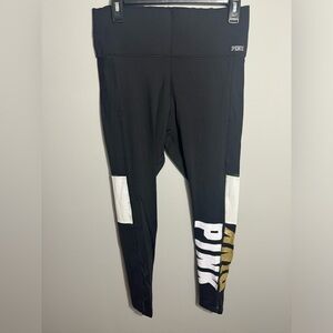 VS Pink bonded leggings with mesh and color block design - Women’s Large